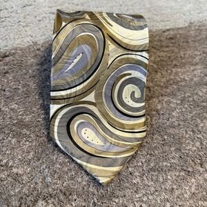 J Garcia Silk Tie Emerging Elephants Collection‎ 2004 Paisley Swirl Design